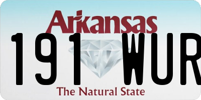 AR license plate 191WUR