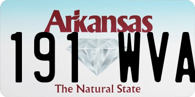 AR license plate 191WVA