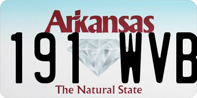 AR license plate 191WVB