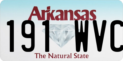 AR license plate 191WVC