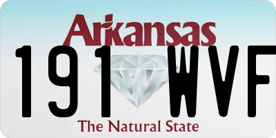 AR license plate 191WVF