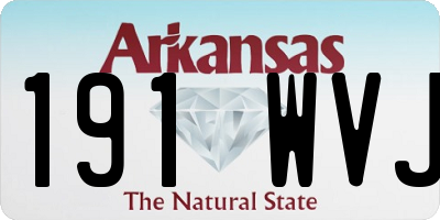 AR license plate 191WVJ