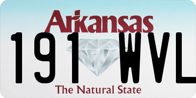 AR license plate 191WVL