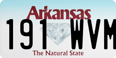 AR license plate 191WVM