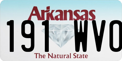 AR license plate 191WVO