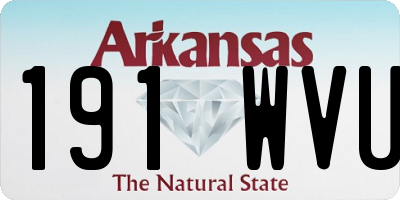 AR license plate 191WVU