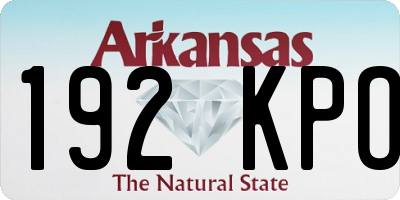 AR license plate 192KPO