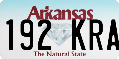 AR license plate 192KRA