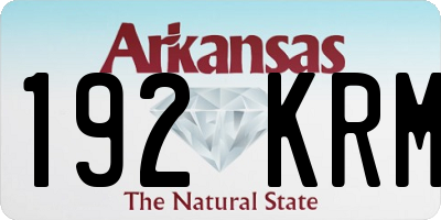 AR license plate 192KRM