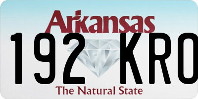 AR license plate 192KRO