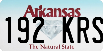AR license plate 192KRS