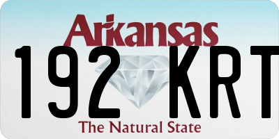 AR license plate 192KRT