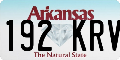 AR license plate 192KRV