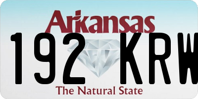 AR license plate 192KRW
