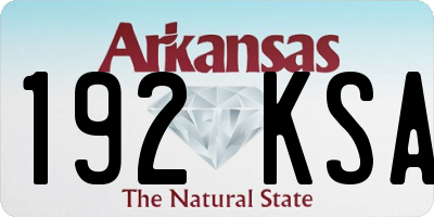 AR license plate 192KSA