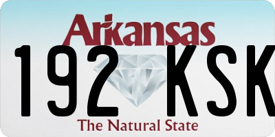 AR license plate 192KSK