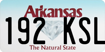 AR license plate 192KSL