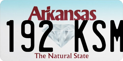 AR license plate 192KSM