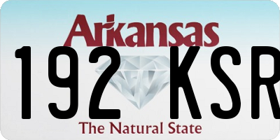 AR license plate 192KSR