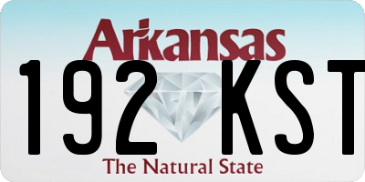 AR license plate 192KST