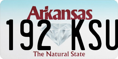 AR license plate 192KSU