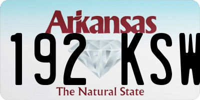 AR license plate 192KSW