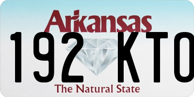 AR license plate 192KTO