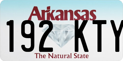 AR license plate 192KTY