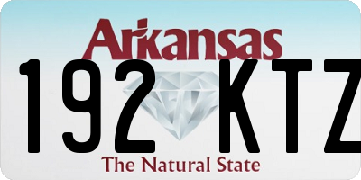 AR license plate 192KTZ