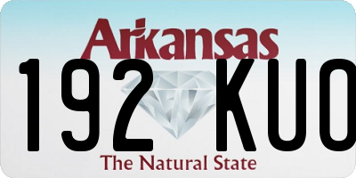 AR license plate 192KUO