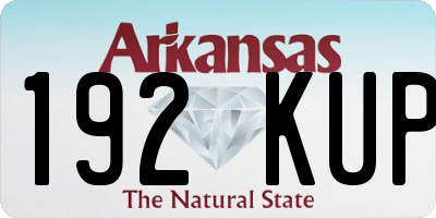 AR license plate 192KUP