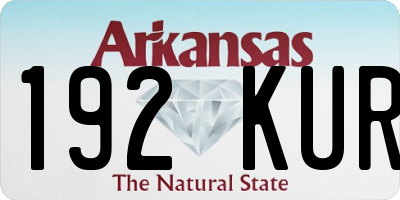 AR license plate 192KUR