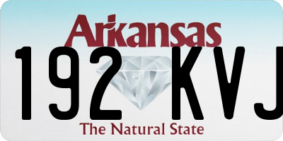 AR license plate 192KVJ