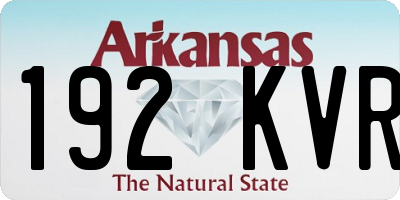 AR license plate 192KVR