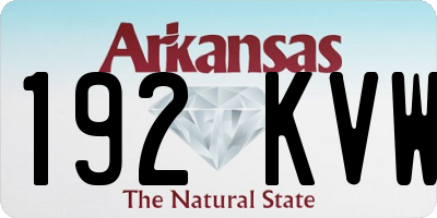 AR license plate 192KVW