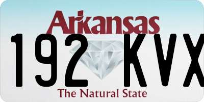 AR license plate 192KVX