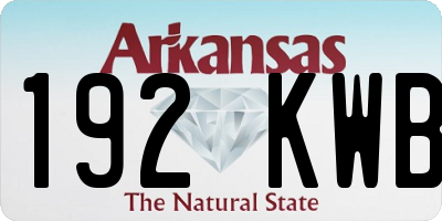 AR license plate 192KWB