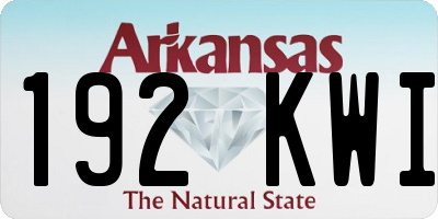 AR license plate 192KWI