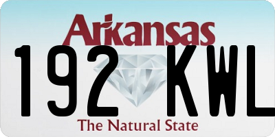 AR license plate 192KWL