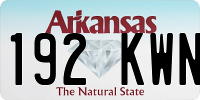 AR license plate 192KWN