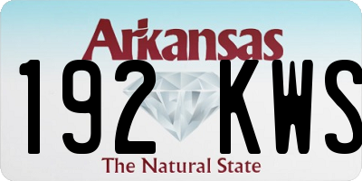 AR license plate 192KWS