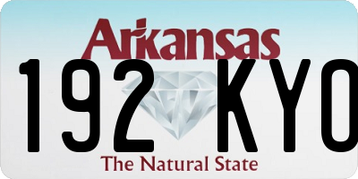 AR license plate 192KYO