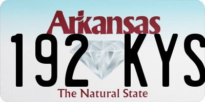 AR license plate 192KYS