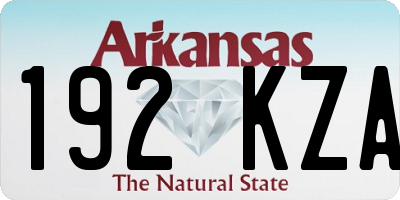 AR license plate 192KZA