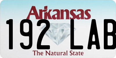AR license plate 192LAB