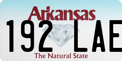 AR license plate 192LAE