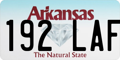 AR license plate 192LAF