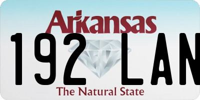 AR license plate 192LAN