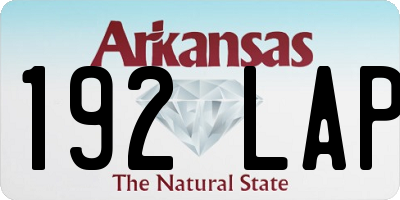 AR license plate 192LAP