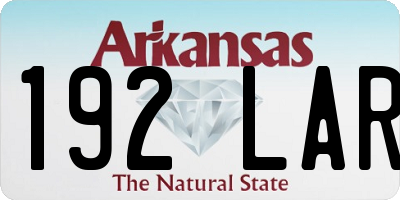 AR license plate 192LAR